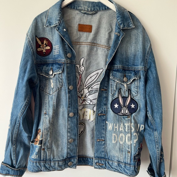 Zara Rare Looney Tunes Denim Jacket - S - Picture 2 of 7